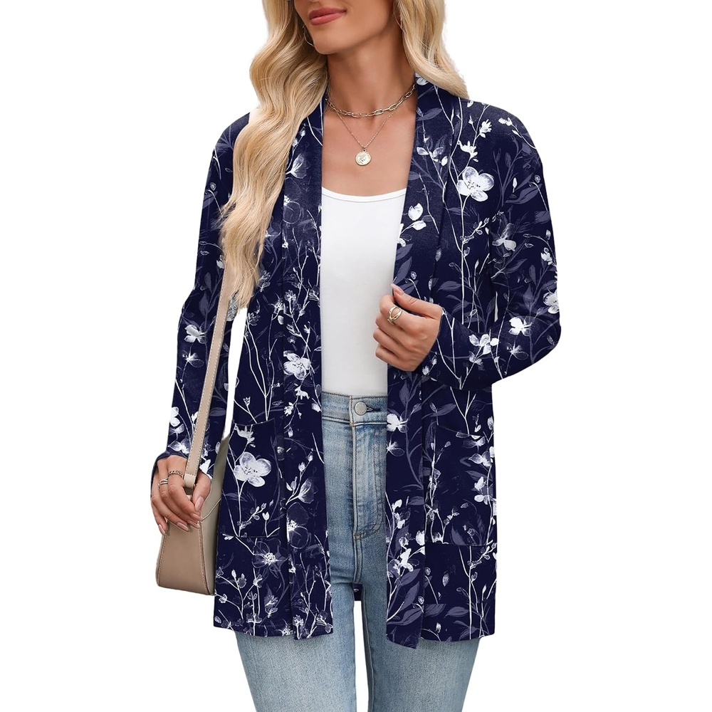 image:imageZeagoo Womens Lightweight Cardigan Open Front Long Sleeve Casual CardigansAsf180