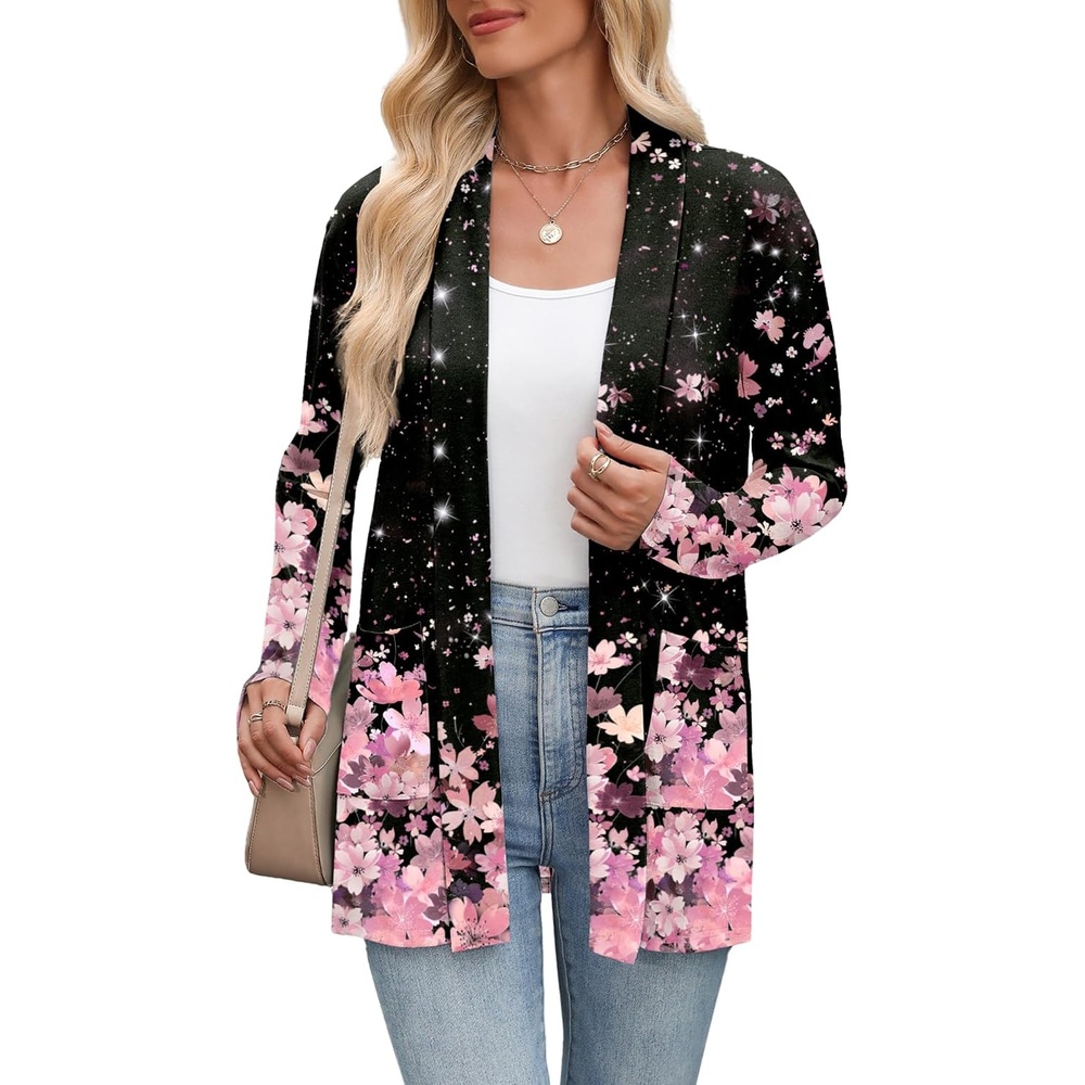 image:imageZeagoo Womens Lightweight Cardigan Open Front Long Sleeve Casual CardigansAsf31