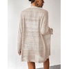 Zeagoo Womens 2026 Summer Crochet Cardigan Sweaters Lightweight Boho Kimono(Apricot)