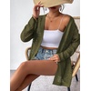 Zeagoo Womens 2026 Summer Crochet Cardigan Sweaters Lightweight Boho Kimono(Army Green)