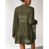 Zeagoo Womens 2026 Summer Crochet Cardigan Sweaters Lightweight Boho Kimono(Army Green)