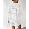 Zeagoo Womens 2026 Summer Crochet Cardigan Sweaters Lightweight Boho Kimono(A_white)