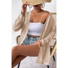 Zeagoo Womens 2026 Summer Crochet Cardigan Sweaters Lightweight Boho Kimono(Beige)