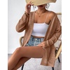 Zeagoo Womens 2026 Summer Crochet Cardigan Sweaters Lightweight Boho Kimono(Brown)