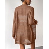 Zeagoo Womens 2026 Summer Crochet Cardigan Sweaters Lightweight Boho Kimono(Brown)