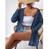 Zeagoo Womens 2026 Summer Crochet Cardigan Sweaters Lightweight Boho Kimono(Dark Blue)
