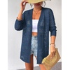 Zeagoo Womens 2026 Summer Crochet Cardigan Sweaters Lightweight Boho Kimono(Dark Blue)