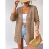 Zeagoo Womens 2026 Summer Crochet Cardigan Sweaters Lightweight Boho Kimono(Khaki)
