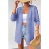 Zeagoo Womens 2026 Summer Crochet Cardigan Sweaters Lightweight Boho Kimono(Light Blue)