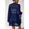 Zeagoo Womens 2026 Summer Crochet Cardigan Sweaters Lightweight Boho Kimono(Navy Blue)