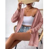 Zeagoo Womens 2026 Summer Crochet Cardigan Sweaters Lightweight Boho Kimono(Pink)