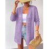Zeagoo Womens 2026 Summer Crochet Cardigan Sweaters Lightweight Boho Kimono(Purple)