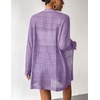 Zeagoo Womens 2026 Summer Crochet Cardigan Sweaters Lightweight Boho Kimono(Purple)
