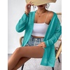 Zeagoo Womens 2026 Summer Crochet Cardigan Sweaters Lightweight Boho Kimono(Teal)