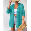 Zeagoo Womens 2026 Summer Crochet Cardigan Sweaters Lightweight Boho Kimono(Teal)