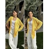 Zeagoo Womens 2026 Summer Crochet Cardigan Sweaters Lightweight Boho Kimono(Yellow)