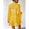 Zeagoo Womens 2026 Summer Crochet Cardigan Sweaters Lightweight Boho Kimono(Yellow)