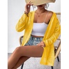 Zeagoo Womens 2026 Summer Crochet Cardigan Sweaters Lightweight Boho Kimono(Yellow)