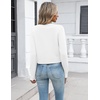 Zeagoo Women’s Cropped Cardigan Sweaters Lightweight Bolero Shrug for Dress(01-white)