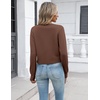 Zeagoo Women’s Cropped Cardigan Sweaters Lightweight Bolero Shrug for Dress(Brown)