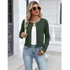 Zeagoo Women’s Cropped Cardigan Sweaters Lightweight Bolero Shrug for Dress(Dark Green)