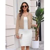 Zeagoo Women’s Cropped Cardigan Sweaters Lightweight Bolero Shrug for Dress(Khaki)