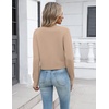 Zeagoo Women’s Cropped Cardigan Sweaters Lightweight Bolero Shrug for Dress(Khaki)