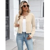 Zeagoo Women’s Cropped Cardigan Sweaters Lightweight Bolero Shrug for Dress(Light Apricot)