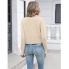 Zeagoo Women’s Cropped Cardigan Sweaters Lightweight Bolero Shrug for Dress(Light Apricot)