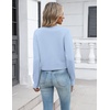 Zeagoo Women’s Cropped Cardigan Sweaters Lightweight Bolero Shrug for Dress(Light Blue)