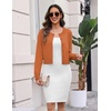 Zeagoo Women’s Cropped Cardigan Sweaters Lightweight Bolero Shrug for Dress(Orange)