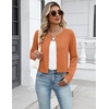 Zeagoo Women’s Cropped Cardigan Sweaters Lightweight Bolero Shrug for Dress(Orange)