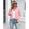 Zeagoo Women’s Cropped Cardigan Sweaters Lightweight Bolero Shrug for Dress(Pink)