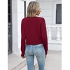 Zeagoo Women’s Cropped Cardigan Sweaters Lightweight Bolero Shrug for Dress(Wine Red)