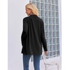 Zeagoo Women’s Lightweight Cardigan Open Front Long Sleeve Casual Cardigans(A-black)