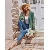 Zeagoo Women’s Lightweight Cardigan Open Front Long Sleeve Casual Cardigans(A-flower Green)