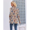Zeagoo Women’s Lightweight Cardigan Open Front Long Sleeve Casual Cardigans(A-flower Khaki)