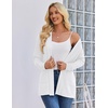 Zeagoo Women’s Lightweight Cardigan Open Front Long Sleeve Casual Cardigans(A-white)