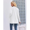 Zeagoo Women’s Lightweight Cardigan Open Front Long Sleeve Casual Cardigans(A-white)