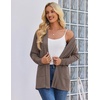 Zeagoo Women’s Lightweight Cardigan Open Front Long Sleeve Casual Cardigans(Brown)