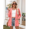 Zeagoo Women’s Lightweight Cardigan Open Front Long Sleeve Casual Cardigans(Coral)