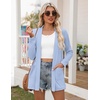 Zeagoo Women’s Lightweight Cardigan Open Front Long Sleeve Casual Cardigans(Light Blue)