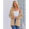 Zeagoo Women’s Lightweight Cardigan Open Front Long Sleeve Casual Cardigans(Light Coffee)