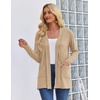Zeagoo Women’s Lightweight Cardigan Open Front Long Sleeve Casual Cardigans(Light Coffee)