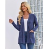 Zeagoo Women’s Lightweight Cardigan Open Front Long Sleeve Casual Cardigans(Navy Blue)