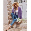 Zeagoo Women’s Lightweight Cardigan Open Front Long Sleeve Casual Cardigans(Purple)