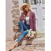 Zeagoo Women’s Lightweight Cardigan Open Front Long Sleeve Casual Cardigans(Wine Red)