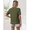 Zeagoo Women’s Short Sleeve Summer Cardigan Crochet Button up Shrug Sweater(Army Green)