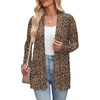 Zeagoo Women’s Lightweight Cardigan Open Front Long Sleeve Casual Cardigans(A-leopard Print)