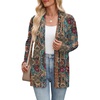 Zeagoo Women’s Lightweight Cardigan Open Front Long Sleeve Casual Cardigans(A-multicolor)